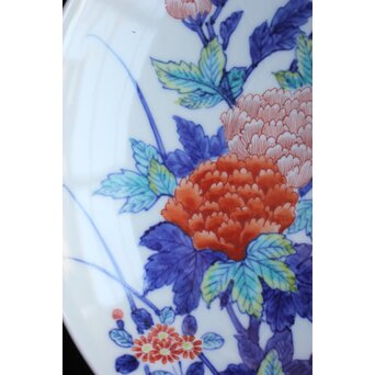 色絵鍋島 芙蓉文中皿 4客　P559 