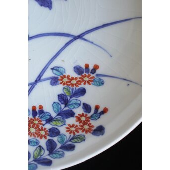 色絵鍋島 芙蓉文中皿 4客　P559 