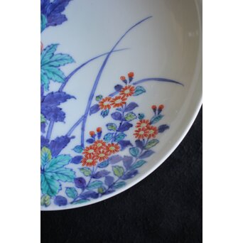 色絵鍋島 芙蓉文中皿 4客　P559 