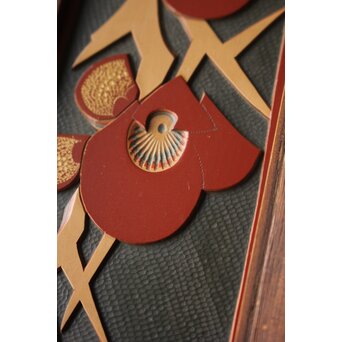 音丸耕堂 彫漆額 共箱　Q389 