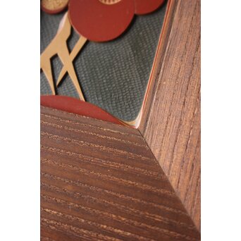 音丸耕堂 彫漆額 共箱　Q389 