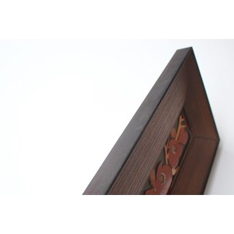 音丸耕堂 彫漆額 共箱　Q389 