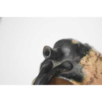 太田垣蓮月 和歌彫 緑釉急須　P562 