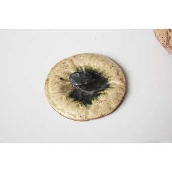 太田垣蓮月 和歌彫 緑釉急須　P562 