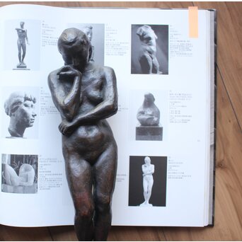 建畠覚造「惟 MEDITATION」ブロンズ 裸婦 共箱　M463 