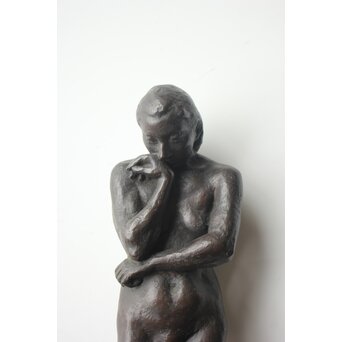 建畠覚造「惟 MEDITATION」ブロンズ 裸婦 共箱　M463 