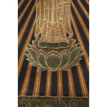 方便法身尊形 本願寺 厳如裏書 截金 切金 仏画 絹本　Z670 