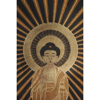 方便法身尊形 本願寺 厳如裏書 截金 切金 仏画 絹本　Z670 