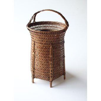 二代 飯塚鳳斎 竹花籠　U380