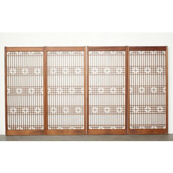 すりガラス 組子書院 4枚1組　R0469