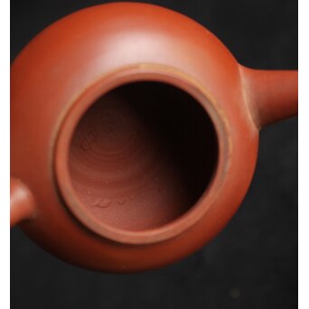 二代 山田常山 宜興風朱泥 後手急須 一双　P565 