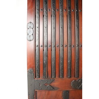 重厚総欅 巾着金具格子蔵戸　W0208Y 