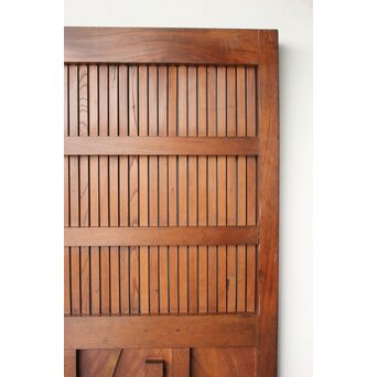 重厚総欅 巾着金具格子蔵戸　W0208Y 