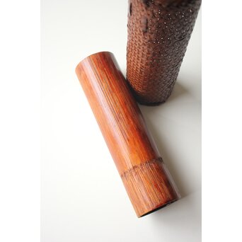 石川四海 筒型竹籠 花生　U381 