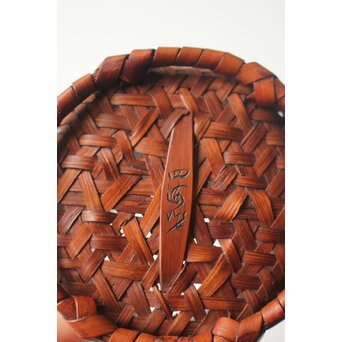 石川四海 筒型竹籠 花生　U381 