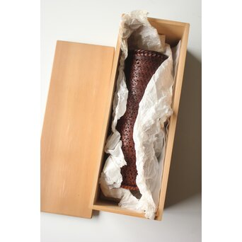 石川四海 筒型竹籠 花生　U381 