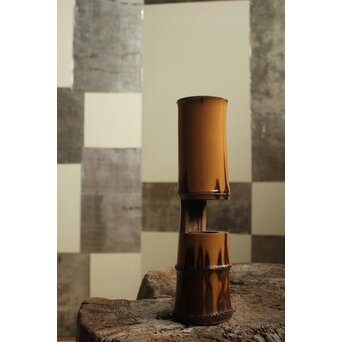 七代 駒沢利斎 竹花入　U382 