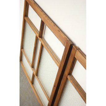 枯れた小型ガラス戸 2枚1組　GD0298 