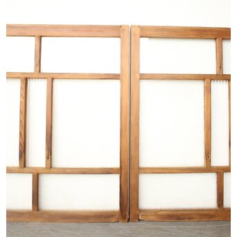 枯れた小型ガラス戸 2枚1組　GD0298 