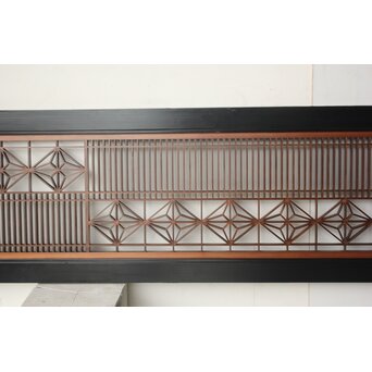 長尺 黒枠組子欄間　R0486 