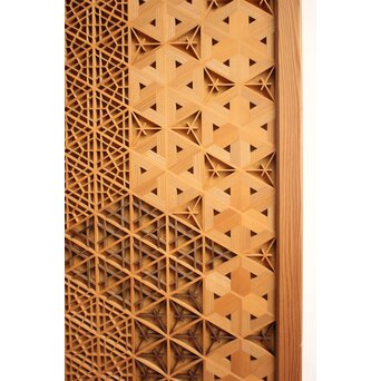 多種デザイン 組子細工 壁掛　R0487 