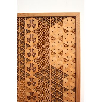 多種デザイン 組子細工 壁掛　R0487 