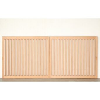 小型 白木格子戸 2枚1組　L1176