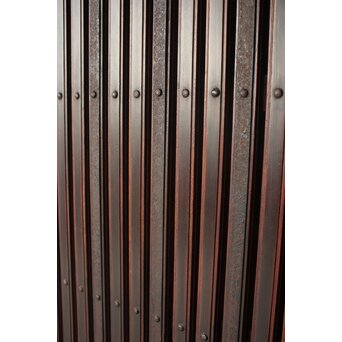 超重量級 堅木格子蔵戸　W0212 