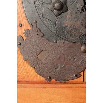 超重量級 堅木格子蔵戸　W0212 