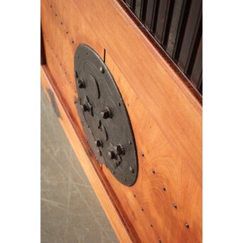 超重量級 堅木格子蔵戸　W0212 