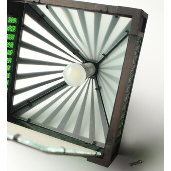 アールデコ ダイア緑色ガラス シャンデリア照明　A0516Y 