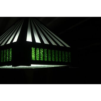 アールデコ ダイア緑色ガラス シャンデリア照明　A0516Y 