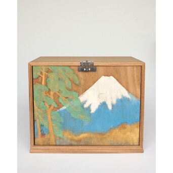 小野竹喬 富嶽図 器局 共箱　X603