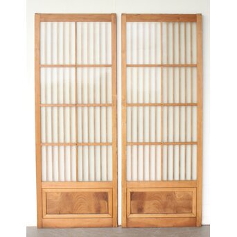 プレスガラス 玄関格子戸 2枚1組　L1177 ウラ