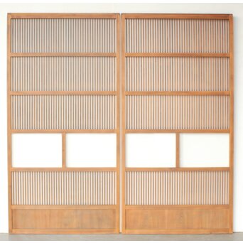 クリアガラス格子戸 2枚1組　L1178 ウラ