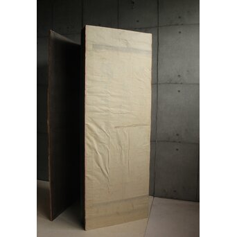 銀屏風 六曲一双　Z692 背面の一番外側が特にひどく　厚い紙で修復あり