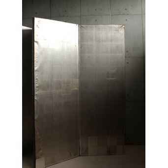 銀屏風 六曲一双　Z692 こちらは比較的銀の色味がきれい