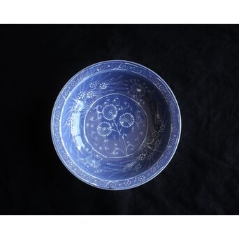 呉須 瑠璃餅花手 大皿　P578