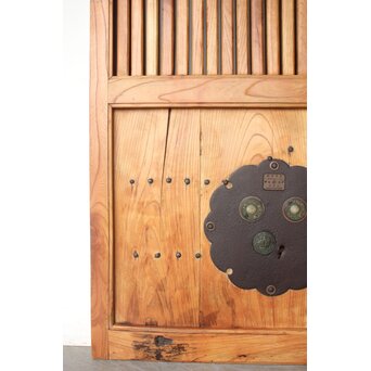 総欅 格子蔵戸　W0214 