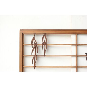 燕と柳 天袋欄間 2枚1組　R0499 