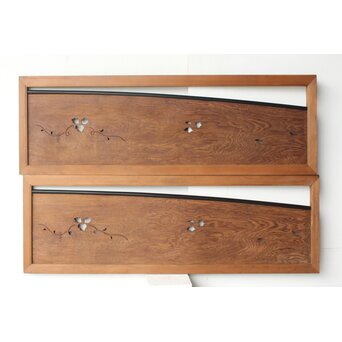 砂ずり仕上 中型透かし欄間 2枚1組　R0502 B面　同じデザインです