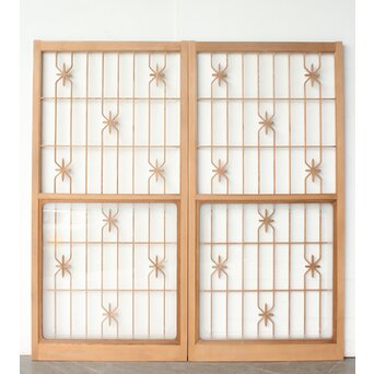 とんぼ組子 中型雪見障子戸 4枚1組　F284 AB ウラ