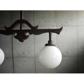 民藝好 木製二灯照明　A0519 