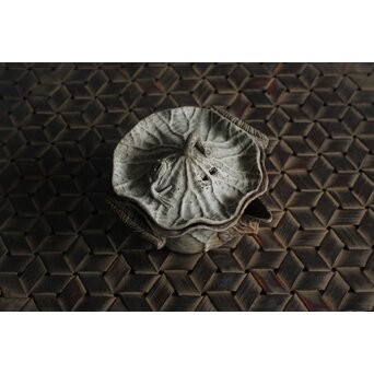 萬古 蛙と蓮型の急須 宝瓶　P581 