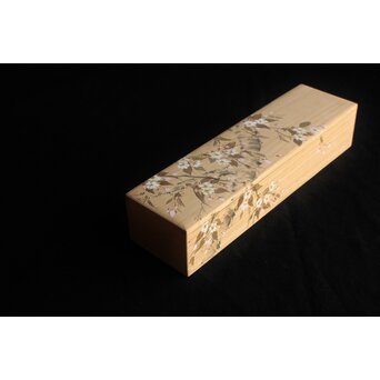 林鶴山 櫻 彩色短冊箱　X609