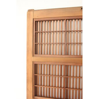 釘無 障子枠付 白木格子戸 3枚1組　L1183 