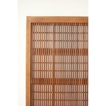 釘無 障子枠付 白木格子戸 3枚1組　L1183 