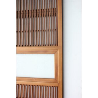 障子枠付 にかわガラス格子戸 4枚1組　L1185 