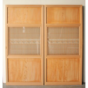 組子建具 2枚1組　GD0310 ガラスが反射しますが　追加で正面からの画像です