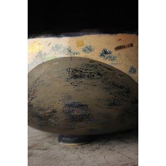 三浦乾也 金銀彩若松図風炉　P608 
